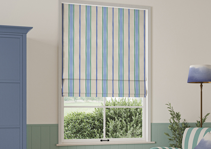 Bluebellgray Seaside Stripe, Atlantic - Twist&Fit Roman Blind - Image 5